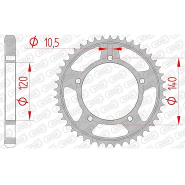 Зірка AFAM 530 Steel Chainwheel - Suzuki [Silver]