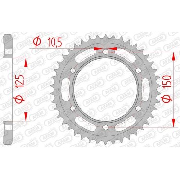 Зірка AFAM 525 Steel Chainwheel - KTM [Black]