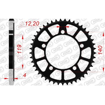 Зірка AFAM 525 Steel Chainwheel - BMW [Black]