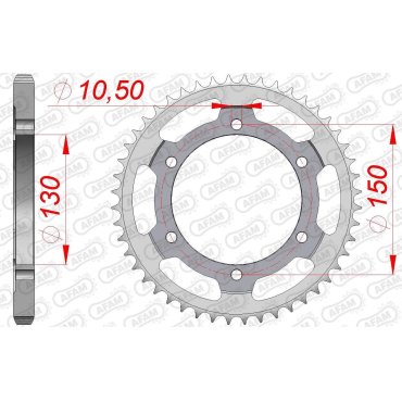 Зірка AFAM 525 Steel Chainwheel - Honda [Silver]