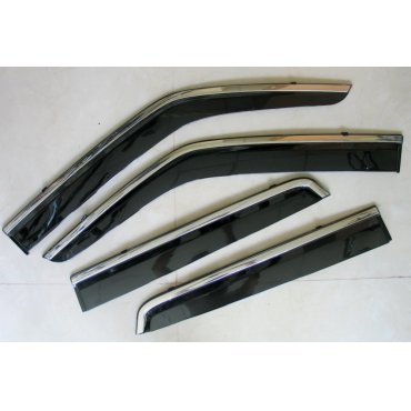 Nissan Juke  ветровики дефлекторы окон ASP с молдингом нержавеющей стали / sunvisors