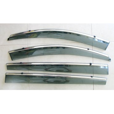 Kia Sportage R ветровики дефлекторы окон ASP с молдингом нержавеющей стали / sunvisors