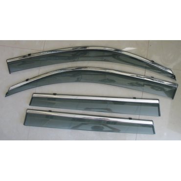 Nissan X-trail T31 ветровики дефлекторы окон ASP с молдингом нержавеющей стали / sunvisors