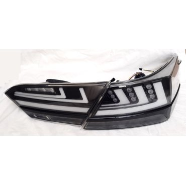 Toyota Camry XV70 2018+ оптика задняя LED альтернативная тюнинг черно белая стиль ZW