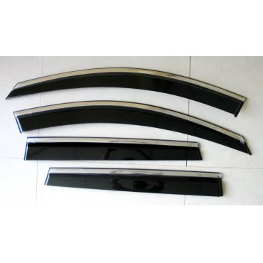 Nissan Terrano / Renault Duster ветровики дефлекторы окон ASP с молдингом нержавеющей стали / sunvisors