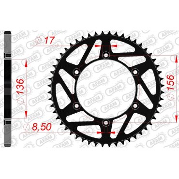 Зірка AFAM 520 K-Steel Chainwheel - Sherco [Black]