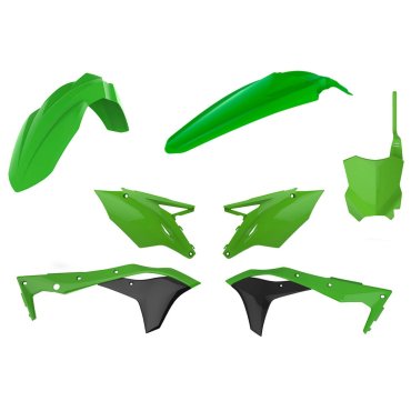 Пластик Polisport MX kit - Kawasaki (17-) [Green/White]