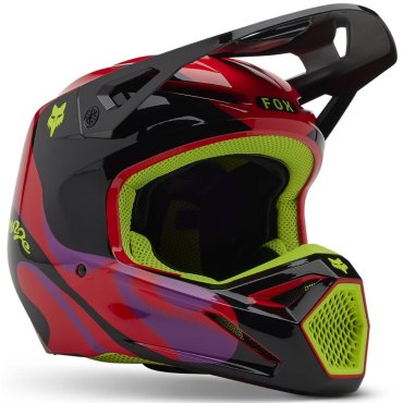 Шолом FOX V1 Helmet - EMOTION [Flo Red]