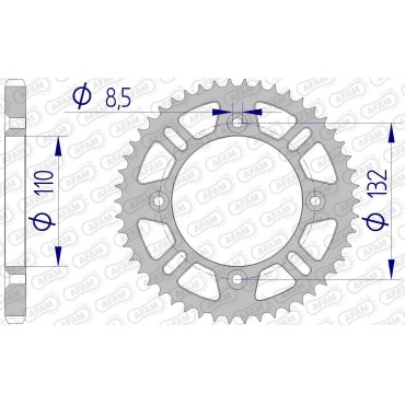 Зірка AFAM 428 Aluminium Chainwheel - KTM [Silver]