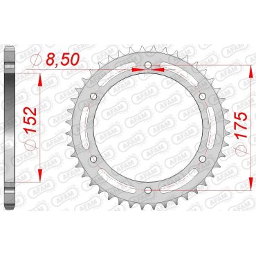 Зірка AFAM 520 Steel Chainwheel - Yamaha [Silver]