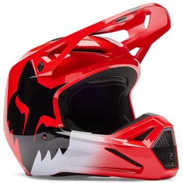 Шолом FOX YTH V1 Helmet - SHIELD [Flo Red]