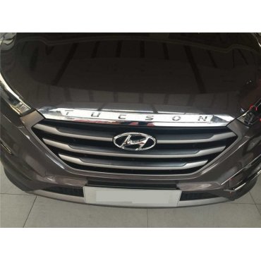 Hyundai Tucson TL 2015 накладка хром на капот с лого