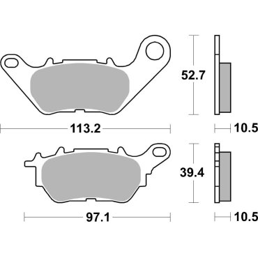 Гальмівні колодки SBS Racing Rear Brake Pads