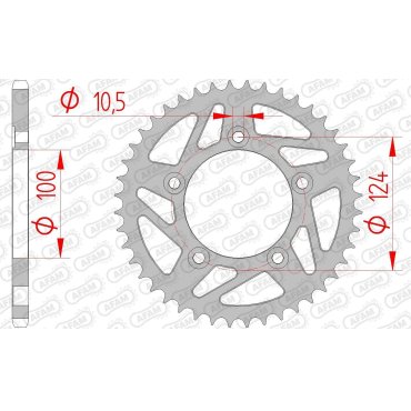 Зірка AFAM 520 Steel Chainwheel - Ducati [Silver]
