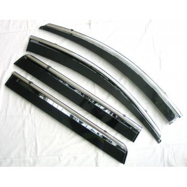 Mitsubishi Pajero Sport 2016+  ветровики дефлекторы окон ASP с молдингом нержавеющей стали / sunvisors