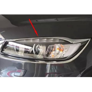 Kia Sorento UM 2015+ хром накладки на передние фары верхние