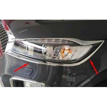 Kia Sorento UM 2015+ хром накладки на передние фары нижние 