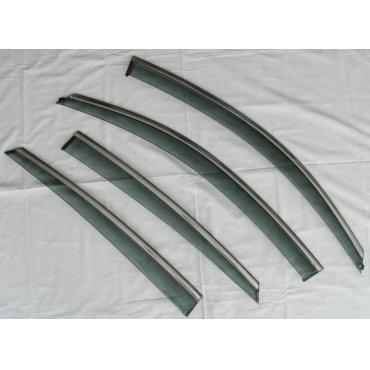 Honda Civic 2016+ ветровики дефлекторы окон ASP с молдингом нержавеющей стали / sunvisors