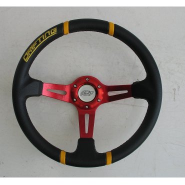Руль ASP Drifting красный виниловый