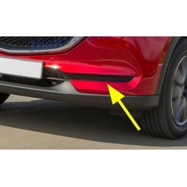 Mazda CX-5 2017+ накладки хром на передний бампер без противотуманных фар
