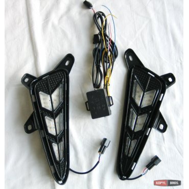 Toyota C-HR LED вставки ходовых огней DRL в передний бампер тип CP